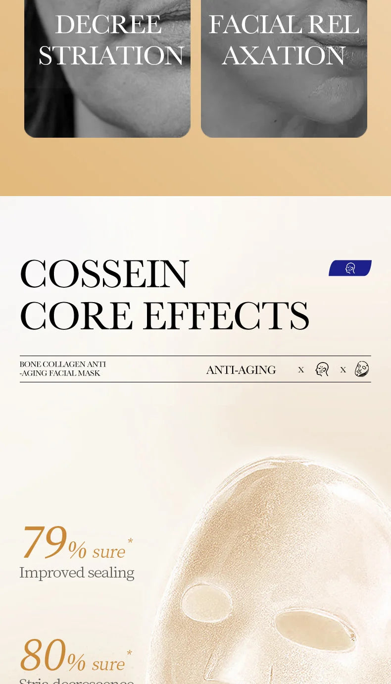 10PCS Collagen Facial Mask – Anti-Wrinkle, Anti-Aging, Moisturizing & Brightening Korean Skincare - Foshkan.com