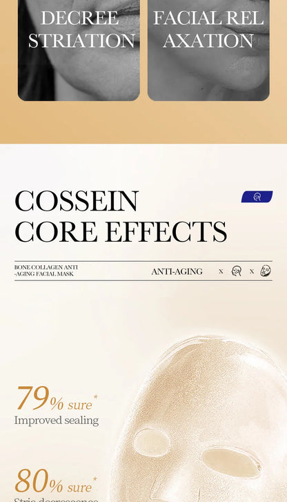 10PCS Collagen Facial Mask – Anti-Wrinkle, Anti-Aging, Moisturizing & Brightening Korean Skincare - Foshkan.com