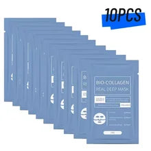 1/3/5/10PCS Bio Collagen Face Mask – Anti-Wrinkle, Firming & Brightening Korean Skincare for Fine Lines & Anti-Aging - Foshkan.com