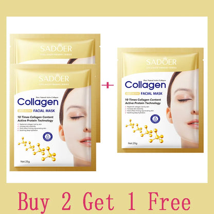 10PCS Collagen Facial Mask – Anti-Wrinkle, Anti-Aging, Moisturizing & Brightening Korean Skincare - Foshkan.com