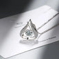 925 Sterling Silver Moissanite Necklace 0.5/1ct D Color VVS1 Water Drop Pendant Fine Jewelry for Women Gift