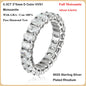 D Color Moissanite Eternity Ring for Women – 0.3CT Oval Cut, GRA Certified, 925 Sterling Silver Wedding Band - Foshkan.com