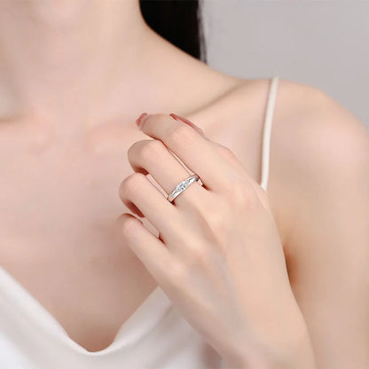 EWYA 0.5CT Marquise Cut Moissanite Ring for Women | S925 Sterling Silver Diamond Wedding Band - Foshkan.com
